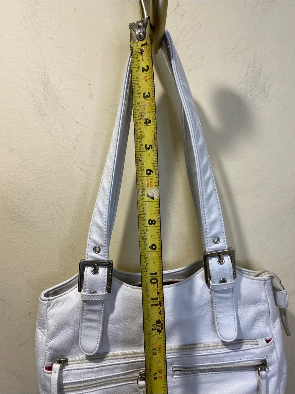 Stone & Co White Leather Shoulder Bag